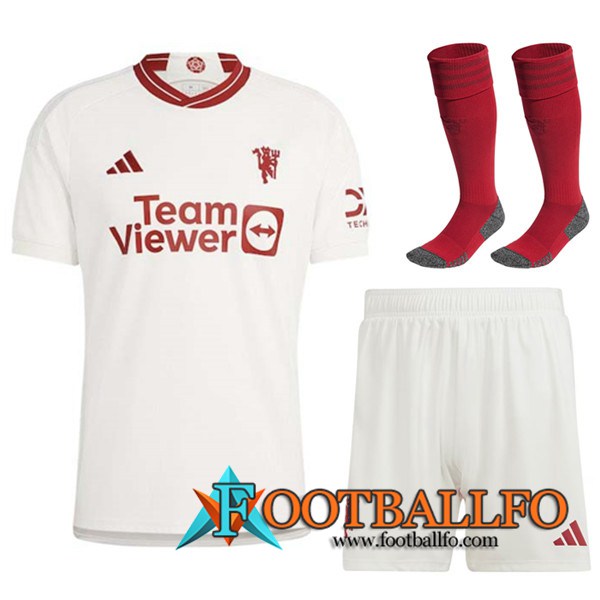 Camisetas Futbol Manchester United Tercera (Cortos + Calcetines) 2023/2024