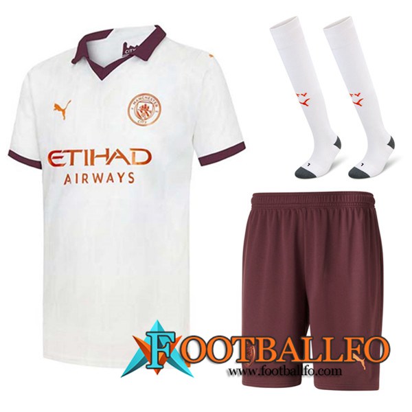 Camisetas Futbol Manchester City Segunda (Cortos + Calcetines) 2023/2024