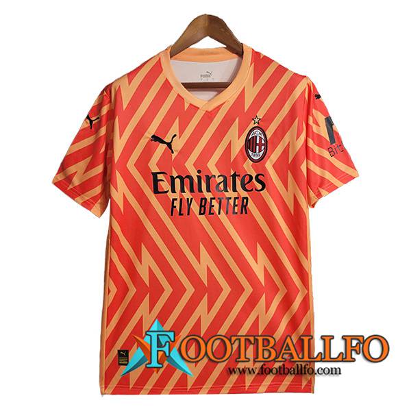 Camisetas De Futbol AC Milan Portero Naranja 2023/2024