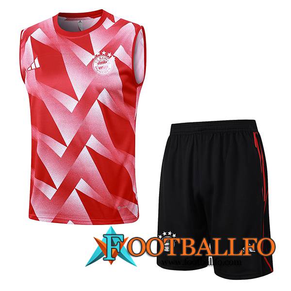 Camiseta Entrenamiento sin mangas + Cortos Bayern Munich Rojo 2023/2024 -03