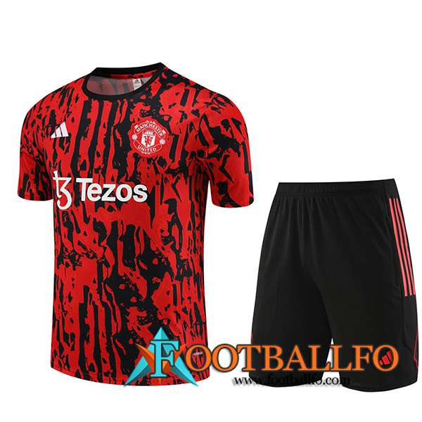 Camiseta Entrenamiento + Cortos Manchester United Rojo 2023/2024