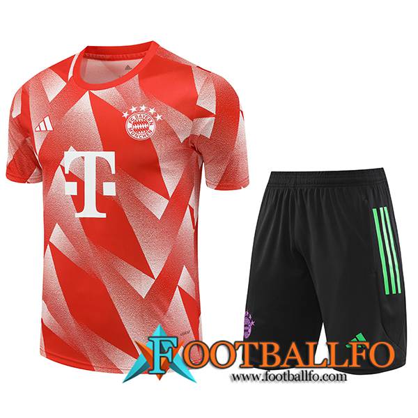 Camiseta Entrenamiento + Cortos Bayern Munich Naranja 2023/2024 -02