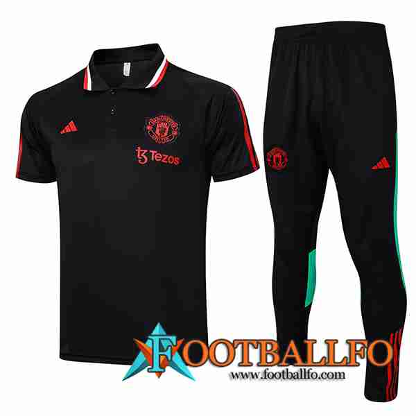 Camiseta Polo Manchester United Negro 2023/2024