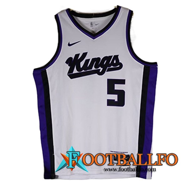 Camisetas Sacramento Kings (FOX #5) 2023/24 Blanco