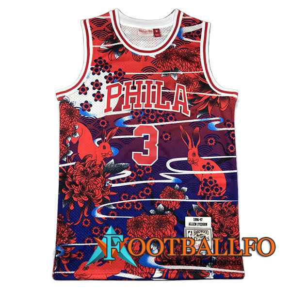 Camisetas Philadelphia 76ers (IVERSON #3) 2023/24 Rojo