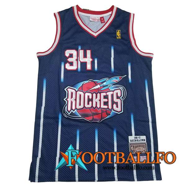 Camisetas Houston Rockets (OLAJUWON #34) 2023/24 Azul