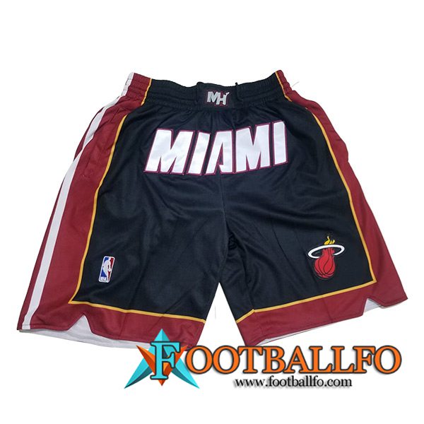 Cortos NBA Miami Heat 2023/24 Negro/Rojo