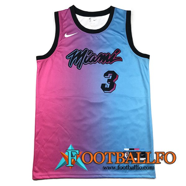 Camisetas Miami Heat (WADE #3) 2023/24 Azul/Violeta