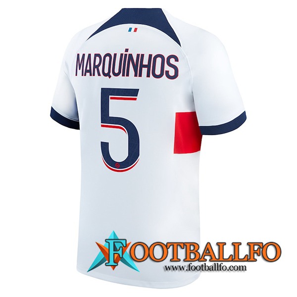 Camisetas De Futbol PSG (MARQUINHOS #5) 2023/2024 Segunda
