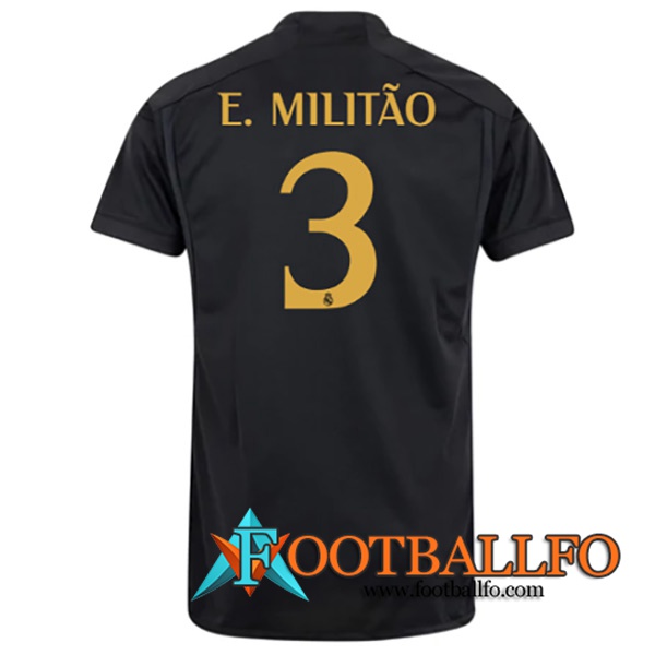 Camisetas De Futbol Real Madrid (E. MILITÃO #3) 2023/2024 Tercera