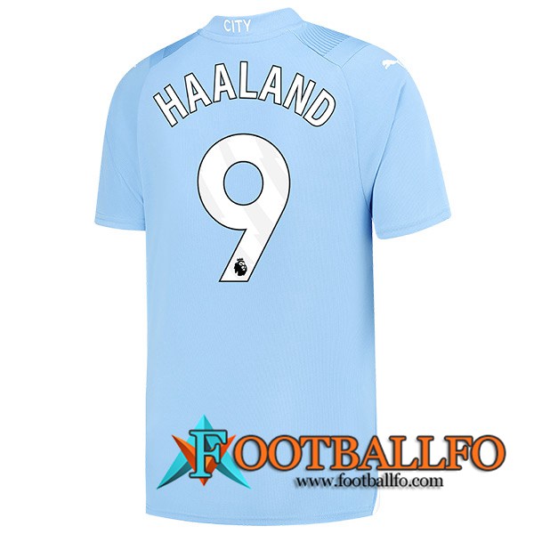 Camisetas De Futbol Manchester City (HAALAND #9) 2023/2024 Primera