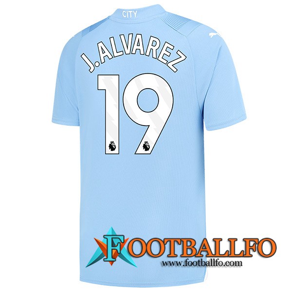 Camisetas De Futbol Manchester City (J.LVAREZ #19) 2023/2024 Primera