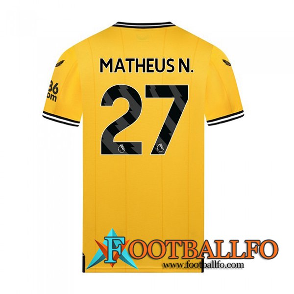 Camisetas De Futbol Wolves (MATHEUS N. #27) 2023/2024 Primera