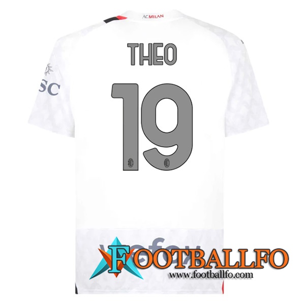 Camisetas De Futbol AC Milan (THEO #19) 2023/2024 Segunda
