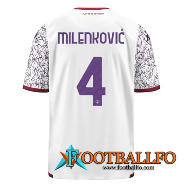 Camisetas De Futbol ACF Fiorentina (MILENKOVIC #4) 2023/2024 Segunda