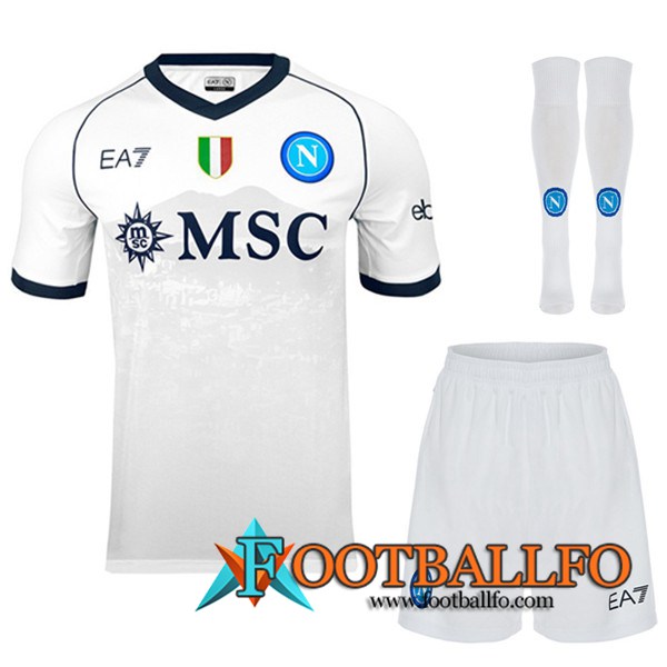 Camisetas Futbol SSC Napoli Segunda (Cortos + Calcetines) 2023/2024