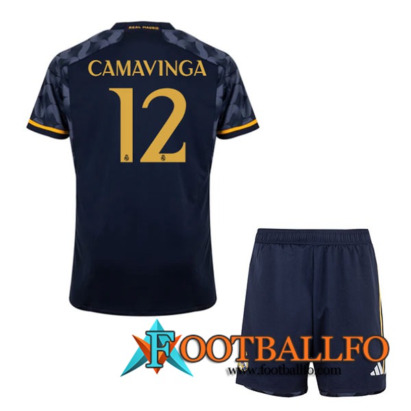 Camisetas De Futbol Real Madrid (CAMAVINGA #12) Ninos 2023/2024 Segunda