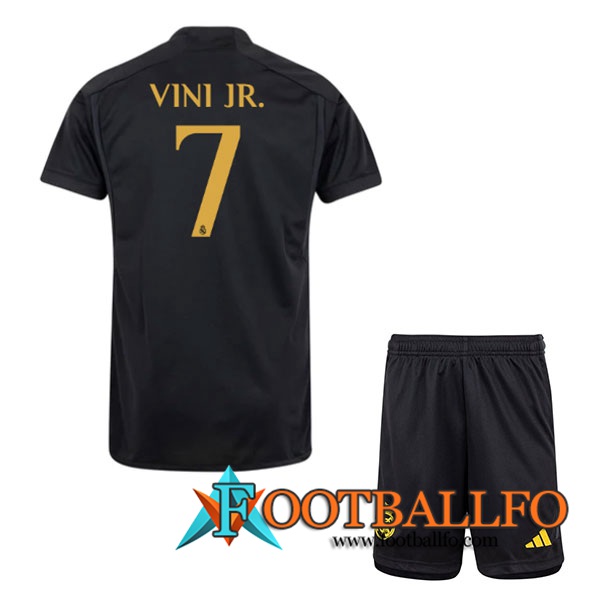 Camisetas De Futbol Real Madrid (VINI JR. #7) Ninos 2023/2024 Tercera