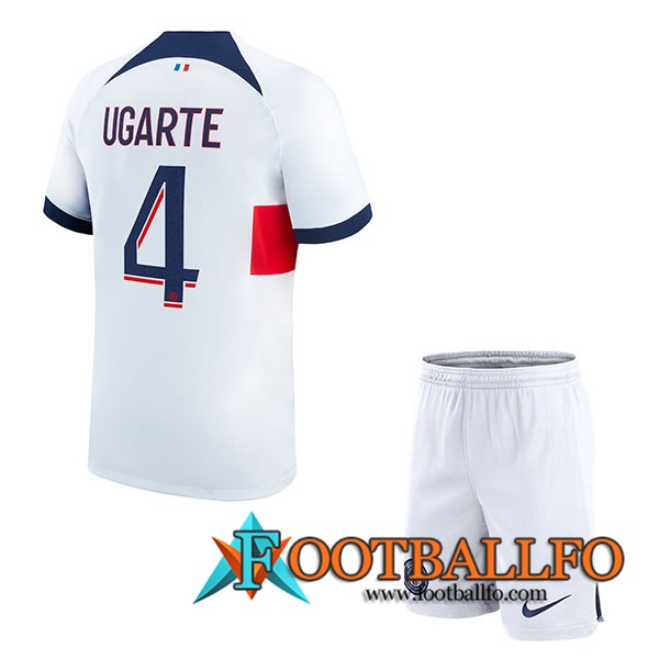 Camisetas De Futbol PSG (UGARTE #4) Ninos 2023/2024 Segunda