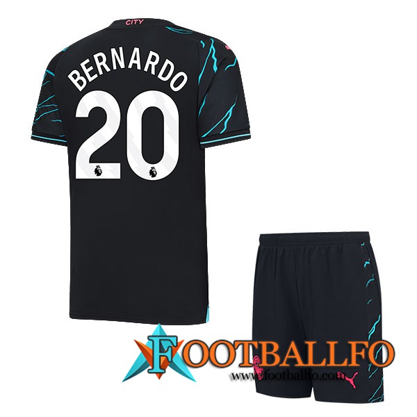 Camisetas De Futbol Manchester City (BERNARDO #20) Ninos 2023/2024 Tercera
