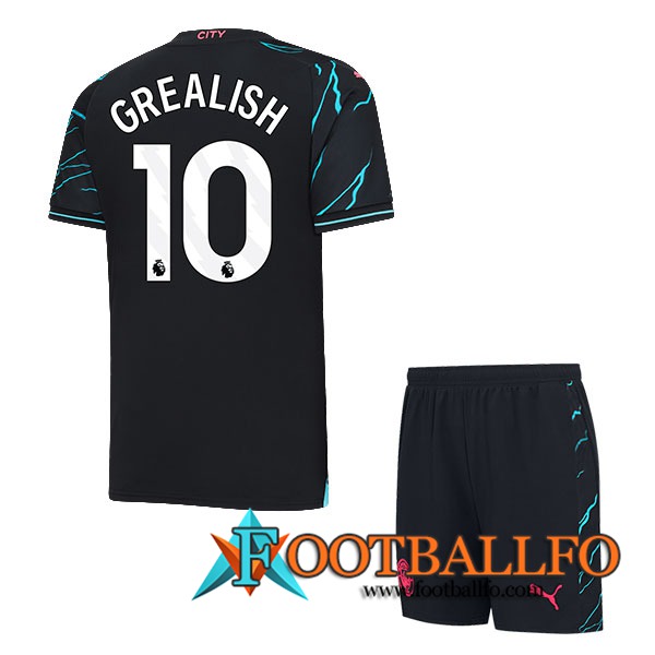 Camisetas De Futbol Manchester City (GREALISH #10) Ninos 2023/2024 Tercera