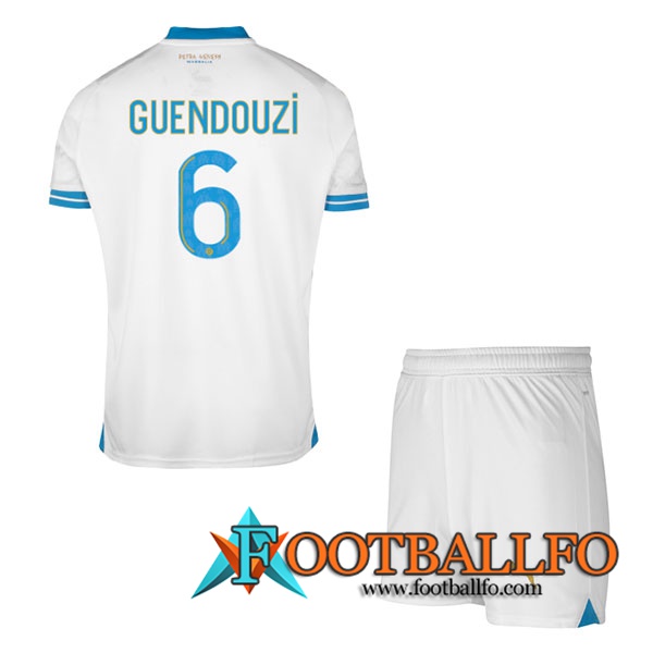 Camisetas De Futbol Marsella (GUENDOUZI #6) Ninos 2023/2024 Primera