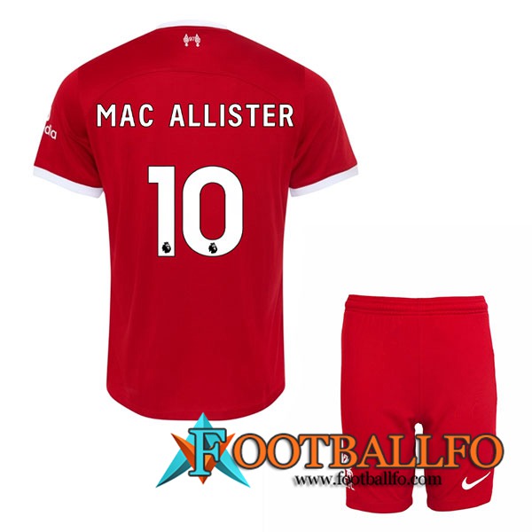 Camisetas De Futbol Liverpool (MAC ALLISTER #10) Ninos 2023/2024 Primera