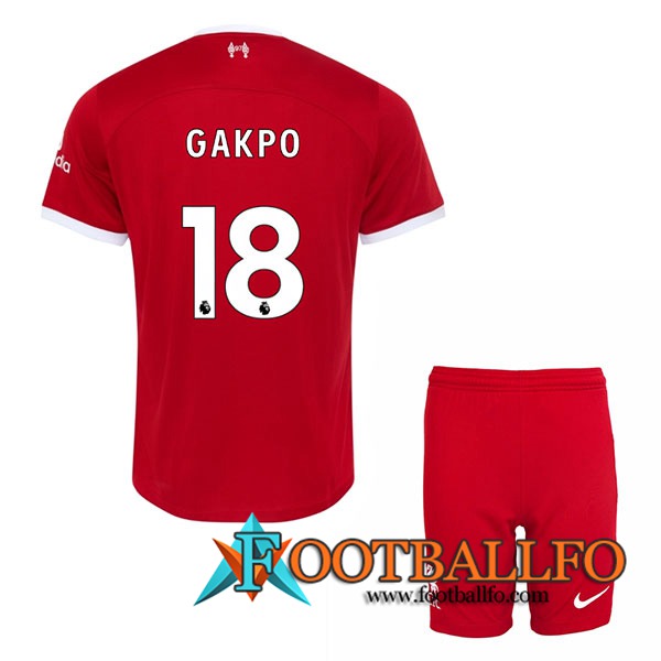 Camisetas De Futbol Liverpool (GAKPO #18) Ninos 2023/2024 Primera