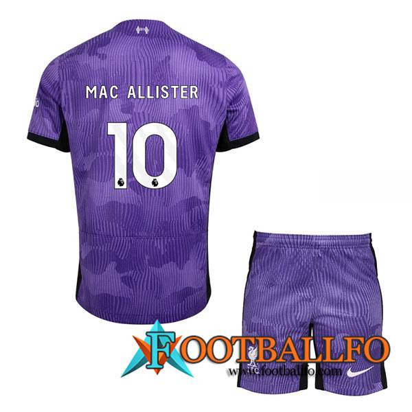 Camisetas De Futbol Liverpool (MAC ALLISTER #10) Ninos 2023/2024 Tercera