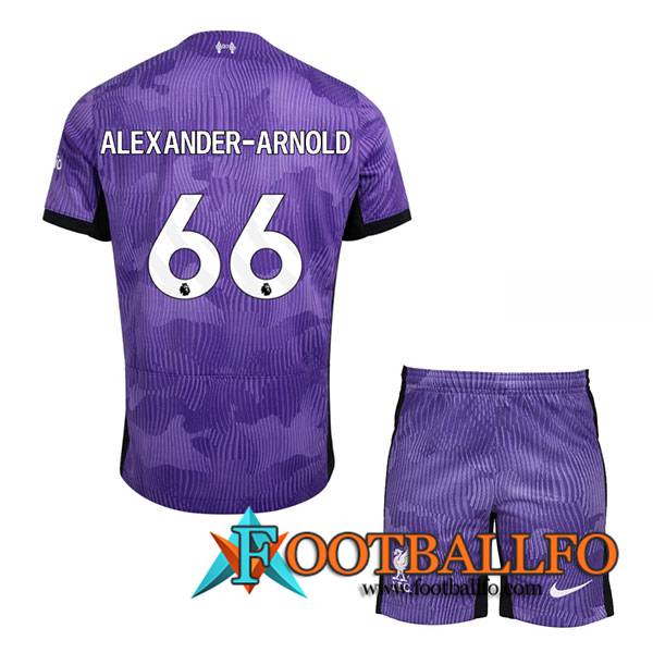 Camisetas De Futbol Liverpool (ALEXANDER-ARNOLD #66) Ninos 2023/2024 Tercera
