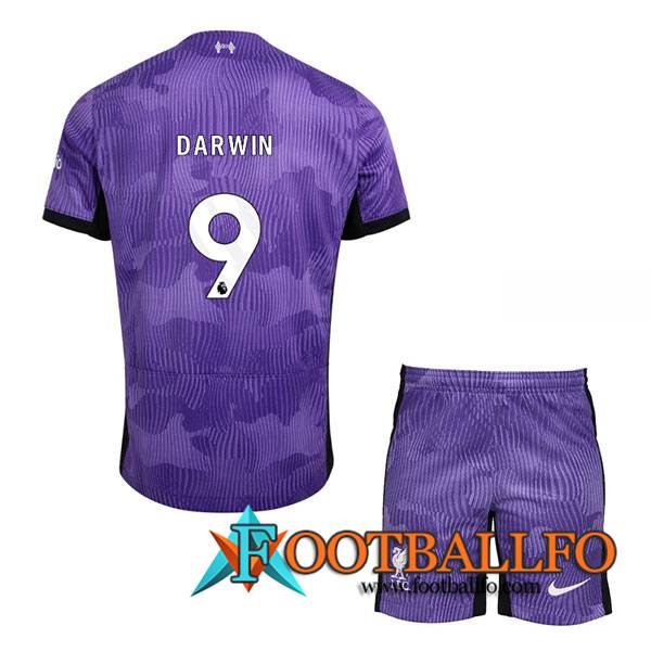 Camisetas De Futbol Liverpool (DARWIN #9) Ninos 2023/2024 Tercera