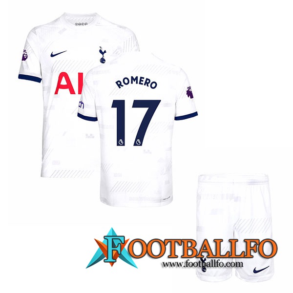Camisetas De Futbol Tottenham Hotspur (ROMERO #17) Ninos 2023/2024 Primera