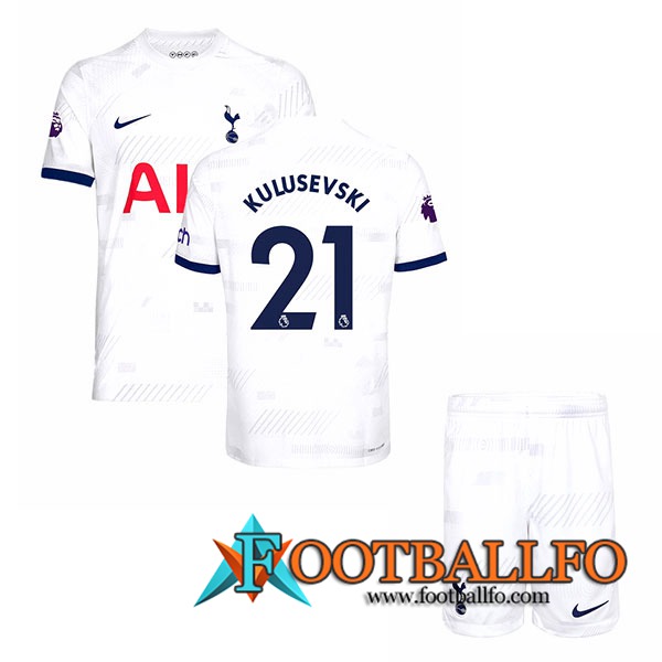 Camisetas De Futbol Tottenham Hotspur (KULUSEVSKI #21) Ninos 2023/2024 Primera