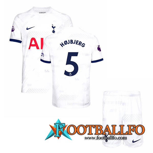 Camisetas De Futbol Tottenham Hotspur (HÖJBJERG #5) Ninos 2023/2024 Primera