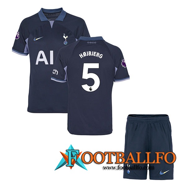 Camisetas De Futbol Tottenham Hotspur (HÖJBJERG #5) Ninos 2023/2024 Segunda