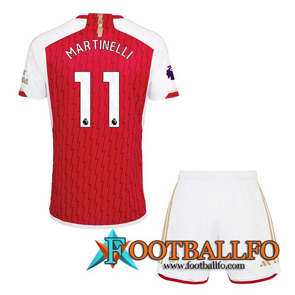 Camisetas De Futbol Arsenal (MARTINELLI #11) Ninos 2023/2024 Primera