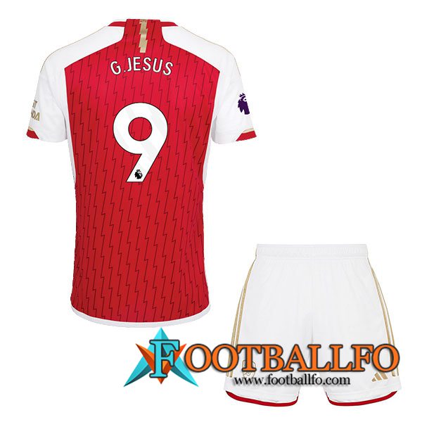 Camisetas De Futbol Arsenal (G.JESUS #9) Ninos 2023/2024 Primera