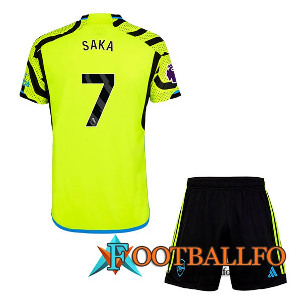 Camisetas De Futbol Arsenal (SAKA #7) Ninos 2023/2024 Segunda
