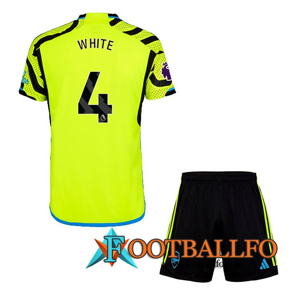Camisetas De Futbol Arsenal (WHITE #4) Ninos 2023/2024 Segunda