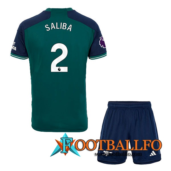 Camisetas De Futbol Arsenal (SALIBA #2) Ninos 2023/2024 Tercera