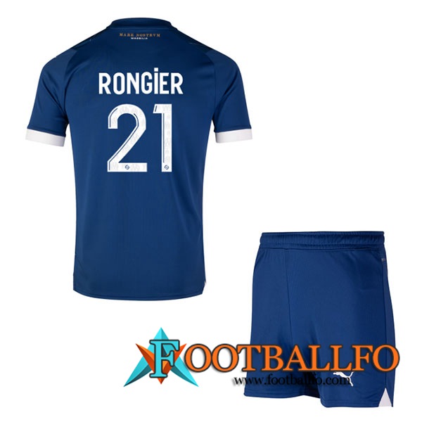 Camisetas De Futbol Marsella (RONGIER #21) Ninos 2023/2024 Segunda