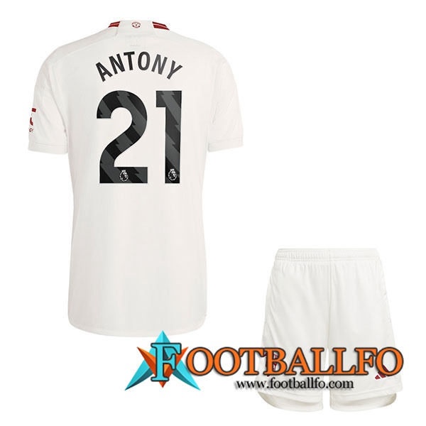 Camisetas De Futbol Manchester United (ANTONY #21) Ninos 2023/2024 Tercera