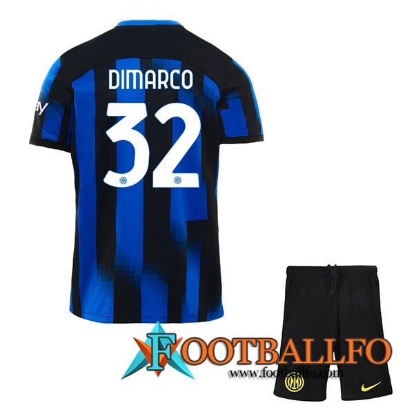 Camisetas De Futbol Inter Milan (DIMARCO #32) Ninos 2023/2024 Primera