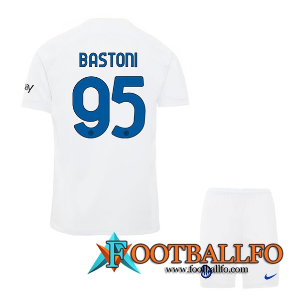 Camisetas De Futbol Inter Milan (BASTONI #95) Ninos 2023/2024 Segunda