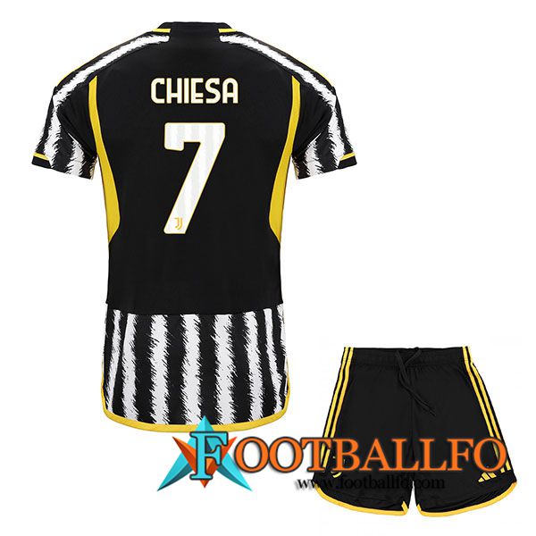 Camisetas De Futbol Juventus (CHIESA #7) Ninos 2023/2024 Primera