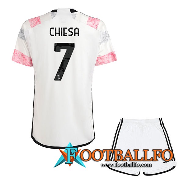 Camisetas De Futbol Juventus (CHIESA #7) Ninos 2023/2024 Segunda