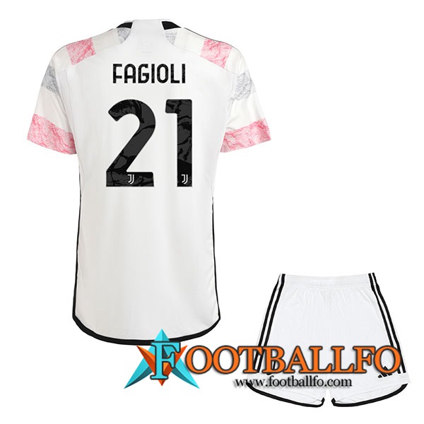Camisetas De Futbol Juventus (FAGIOLI #21) Ninos 2023/2024 Segunda