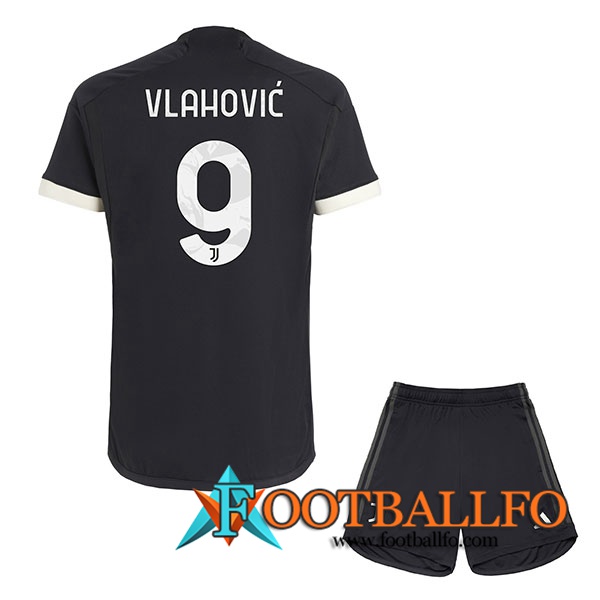 Camisetas De Futbol Juventus (VLAHOVIC #9) Ninos 2023/2024 Tercera