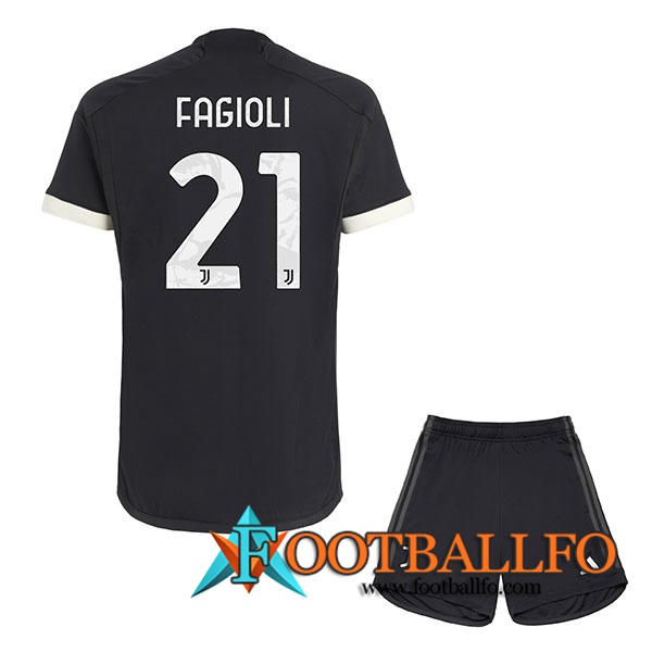 Camisetas De Futbol Juventus (FAGIOLI #21) Ninos 2023/2024 Tercera