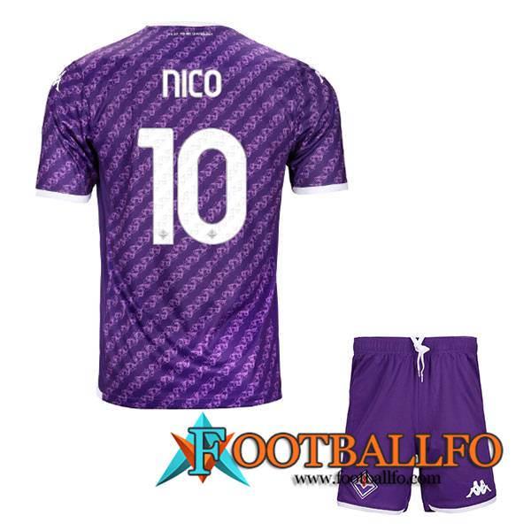 Camisetas De Futbol ACF Fiorentina (NICO #10) Ninos 2023/2024 Primera